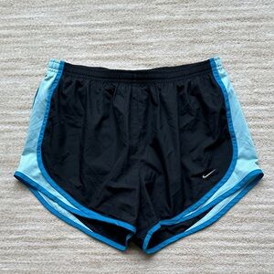 Nike Women's 3'' Dri-Fit Tempo Core Running Shorts Black Blue Size Medium